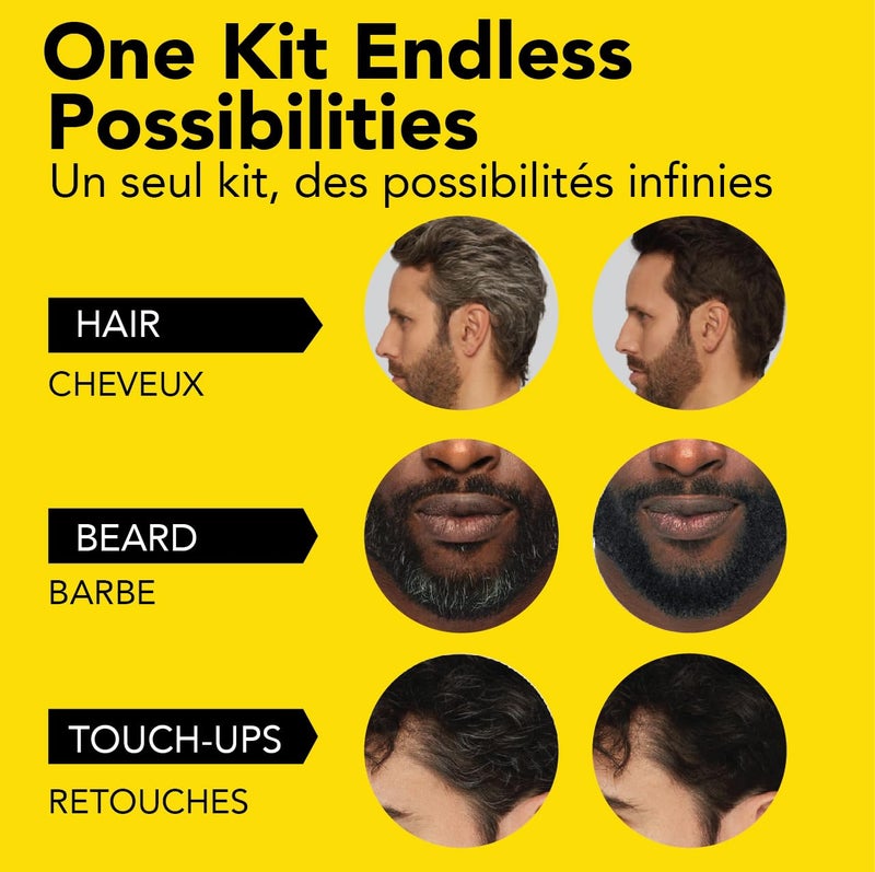 Cleverman Hair & Beard Dye Kit for Men, All-in-One Reusable Mens Hair Color, Natural Gray Coverage, Ammonia-Free Beard Mustache Dye for Men (Auburn) - Image 3
